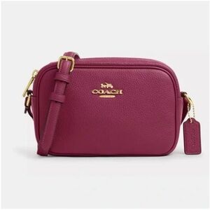 Coach Women's Jamie Leather Mini Camera Crossbody Bag Pink NWT